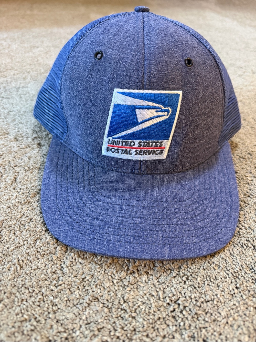 USPS United States Postal Service Navy Mesh Back Trucker Hat Cap